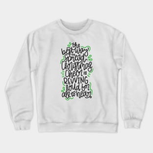 Christmas Cheer - Dark Gray/Green Crewneck Sweatshirt